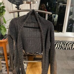 Sarah Pacini Charcoal Short Cardigan / Coverup One Size